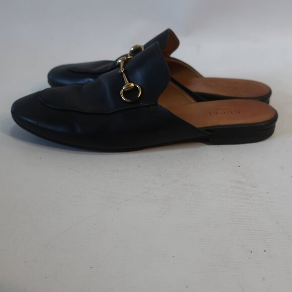 Authentic Gucci Princetown Black Leather Horsebit Slip-On Slide Mule 38.5 US/8.5 - Picture 7 of 16